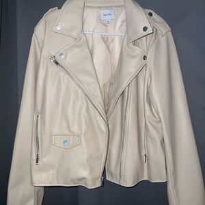 Nine West Cream Leather Jacket